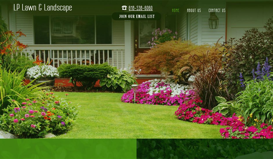 lp lawn and landscape logo design page
